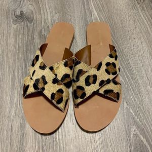 Leopard print sandals